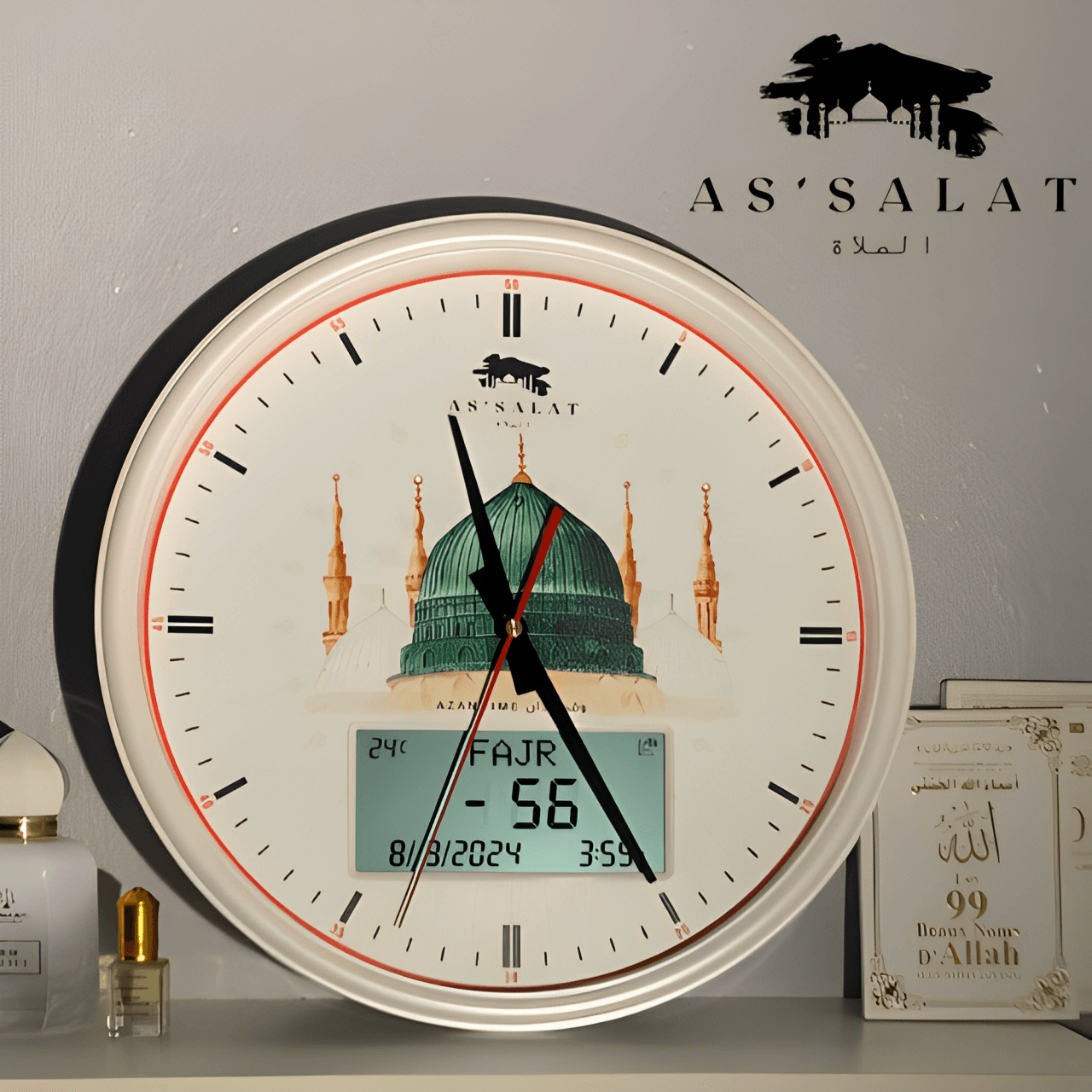 White Adhan Clock Masjid An-Nabawi