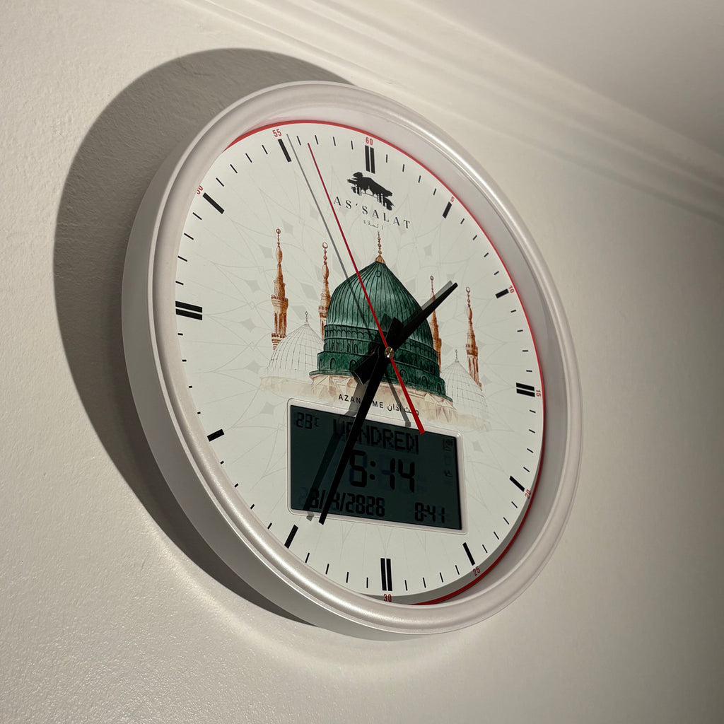 Horloge Adhan Blanche Masjid An-Nabawi